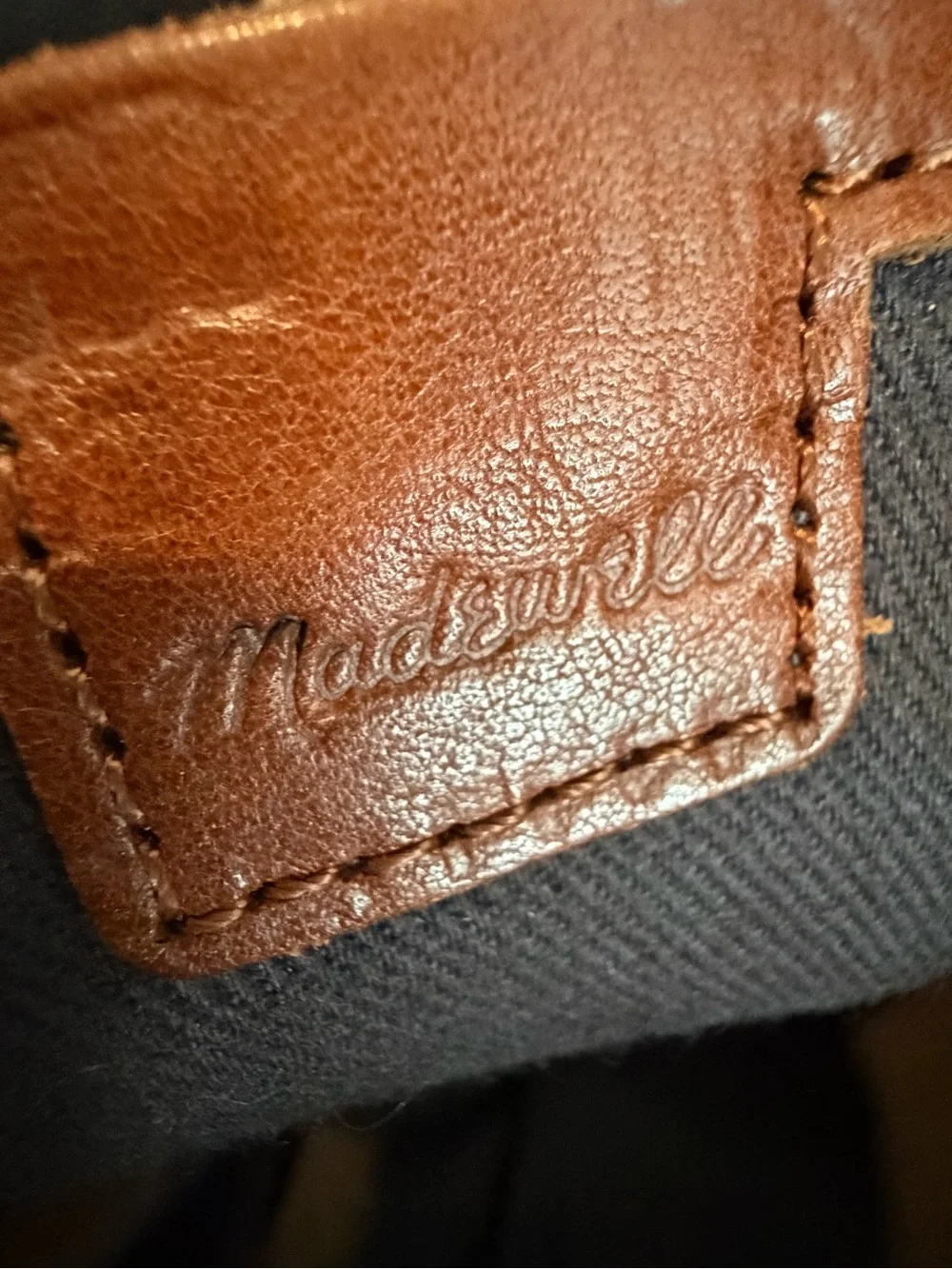 Madewell Cognac Brown Leather Drawstring Backpack Rucksack Boho Minimalist